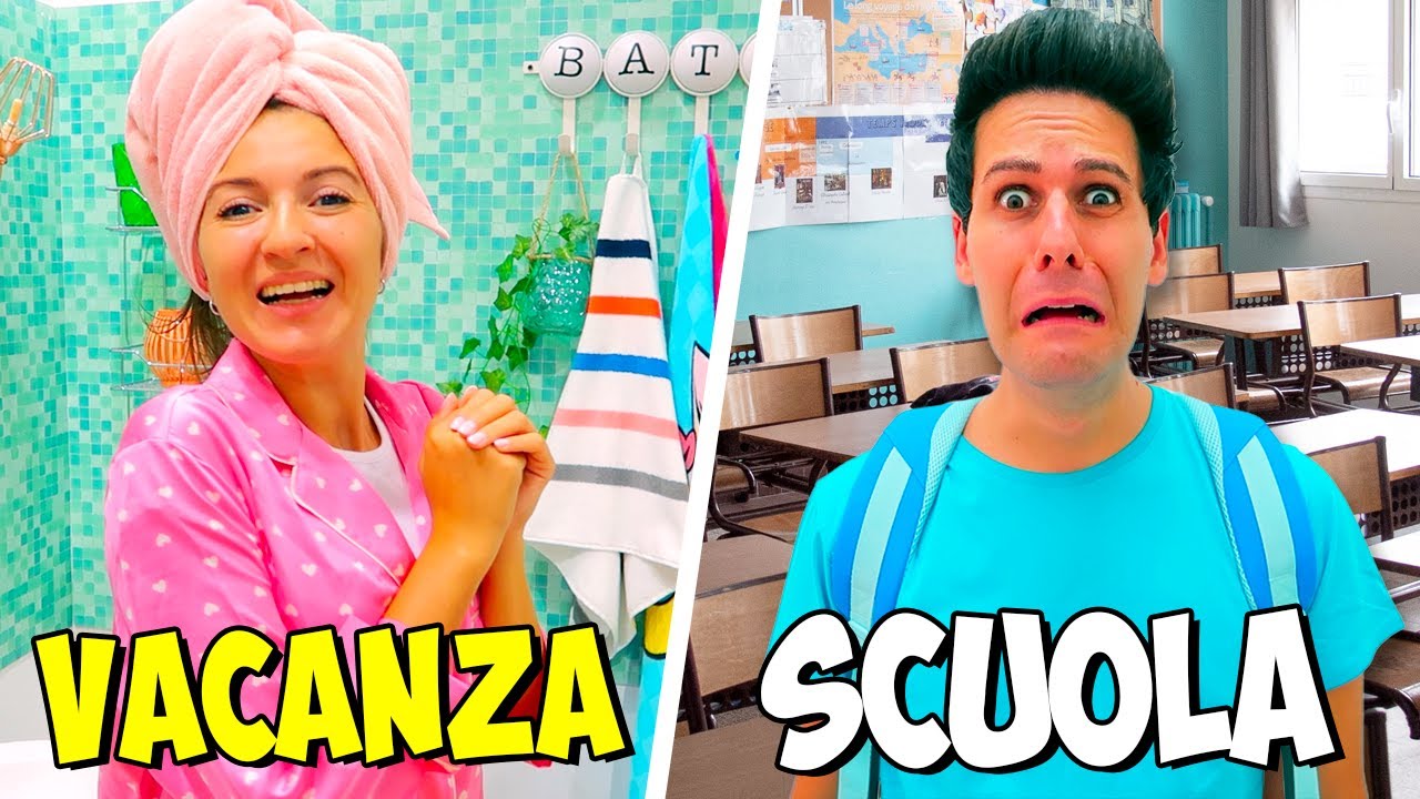 SCUOLA vs VACANZA la MATTINA!! *Morning Routine*