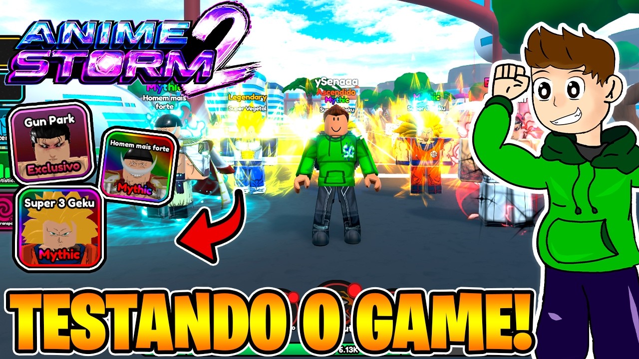 TESTANDO PELA PRIMEIRA VEZ O ANIME STORM 2, NOVO SIMULADOR INSANO NO ROBLOX!