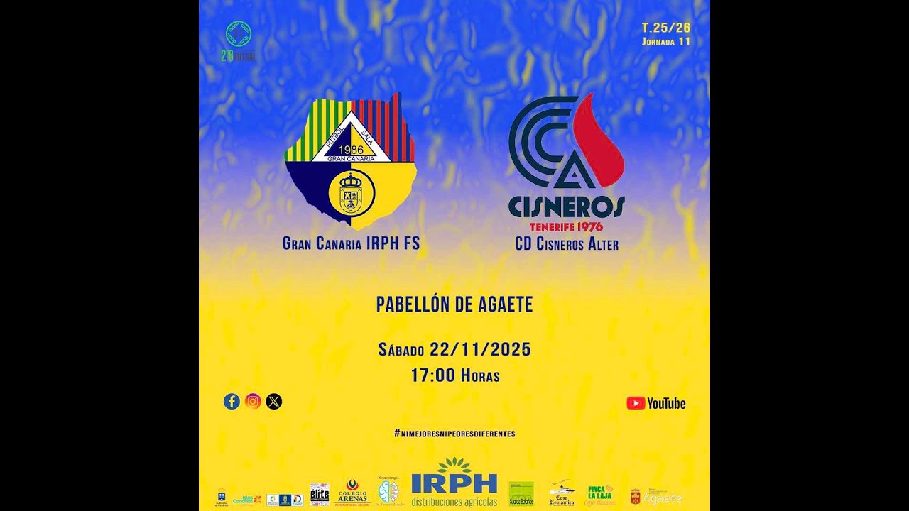 2ª DIV. B FUTSAL 25/26 | Jor. 11 Gran Canaria IRPH FS vs CD Cisneros Alter FS
