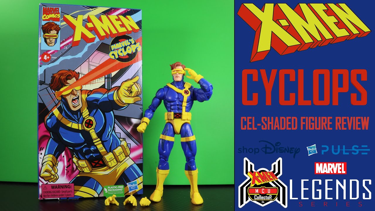 Marvel Legends CYCLOPS X-Men 90s Animated Series VHS Box Cel-Shaded Exclusive Figure Review