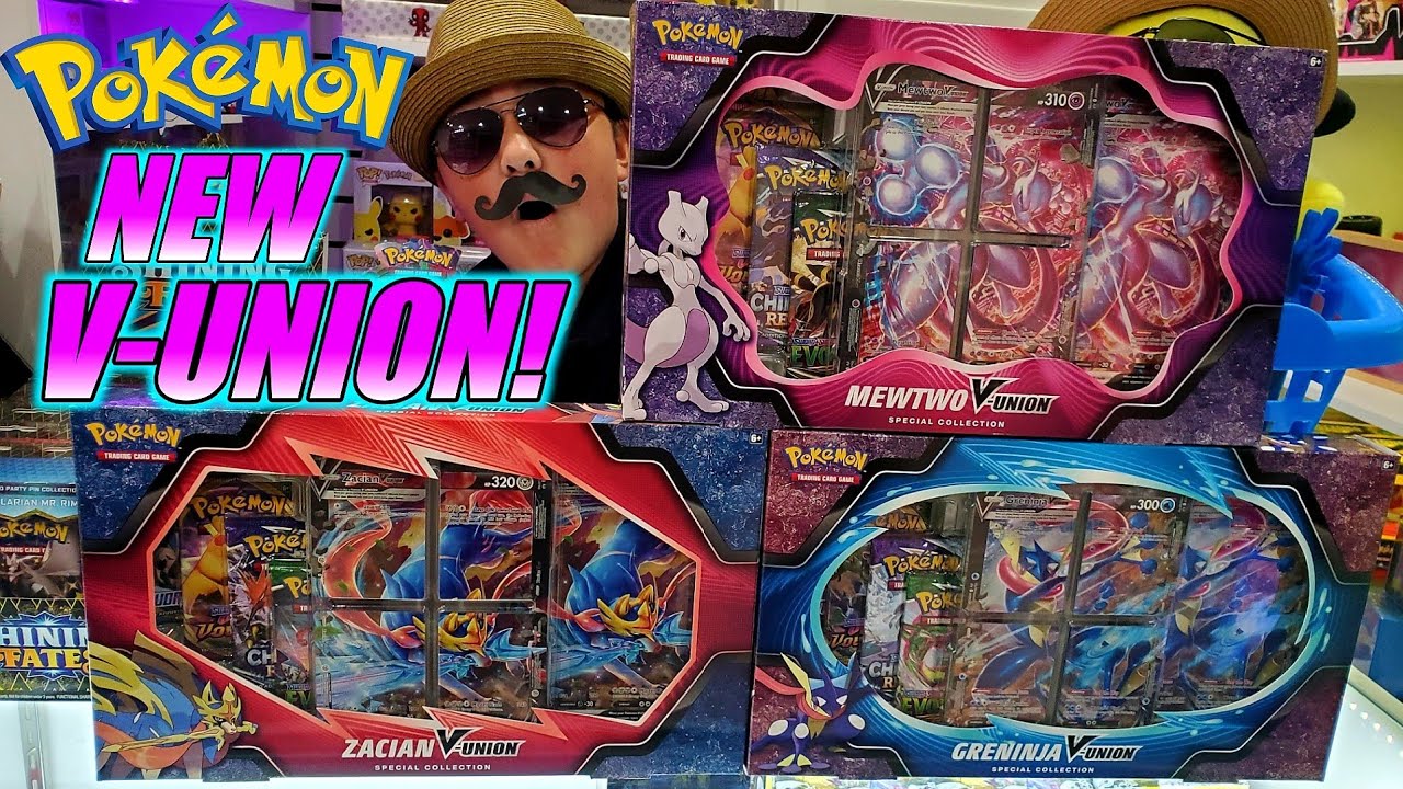 NEW POKEMON CARD V-UNION BOXES! Zacian V-Union Special Collection Unboxing!