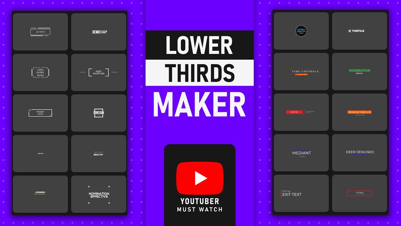 Best Intro And Lower Thirds Animation Maker || Youtubers Must Use || Free Intro Maker For Youtube