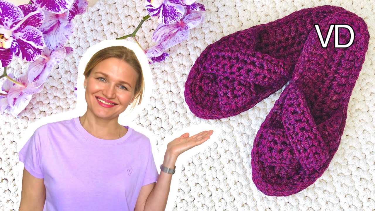 Тапочки с первого раза. Связала за вечер! How to knit slippers. #5