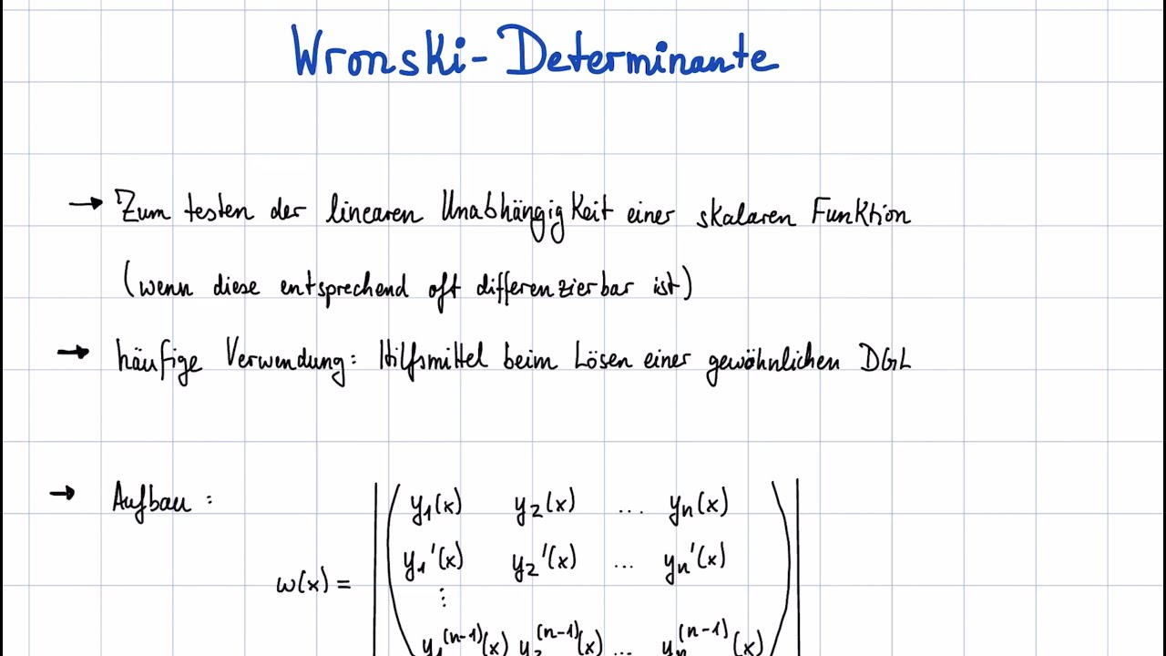 Wronski Determinante