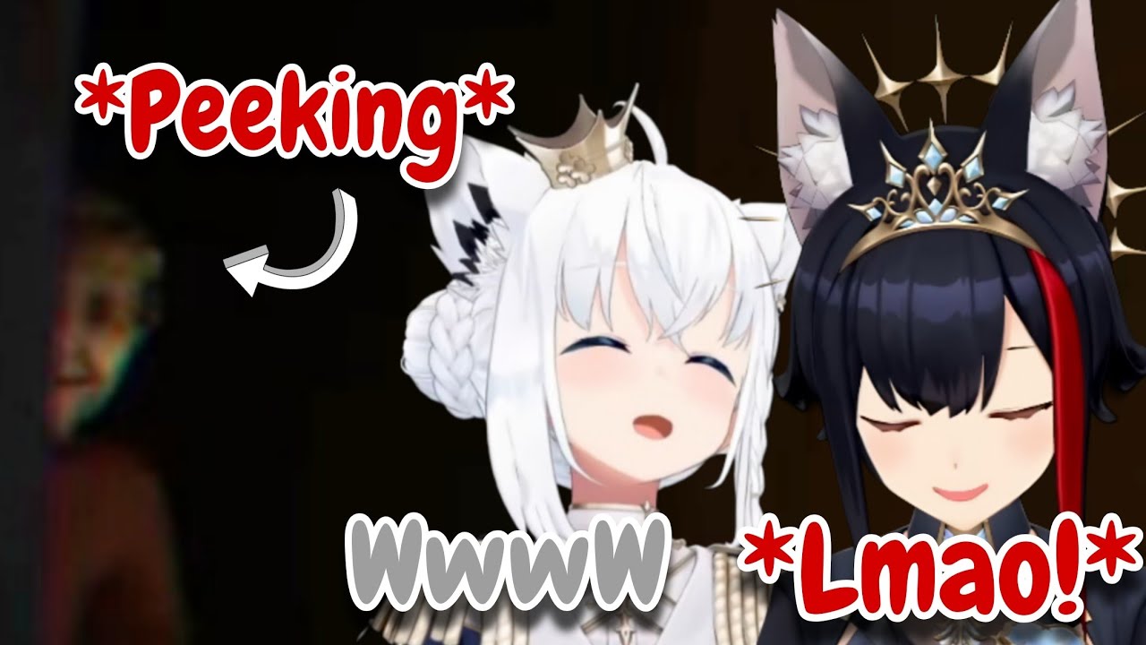 Fubuki and Mio burst out laughing when the granny peeked at them! [Hololive]