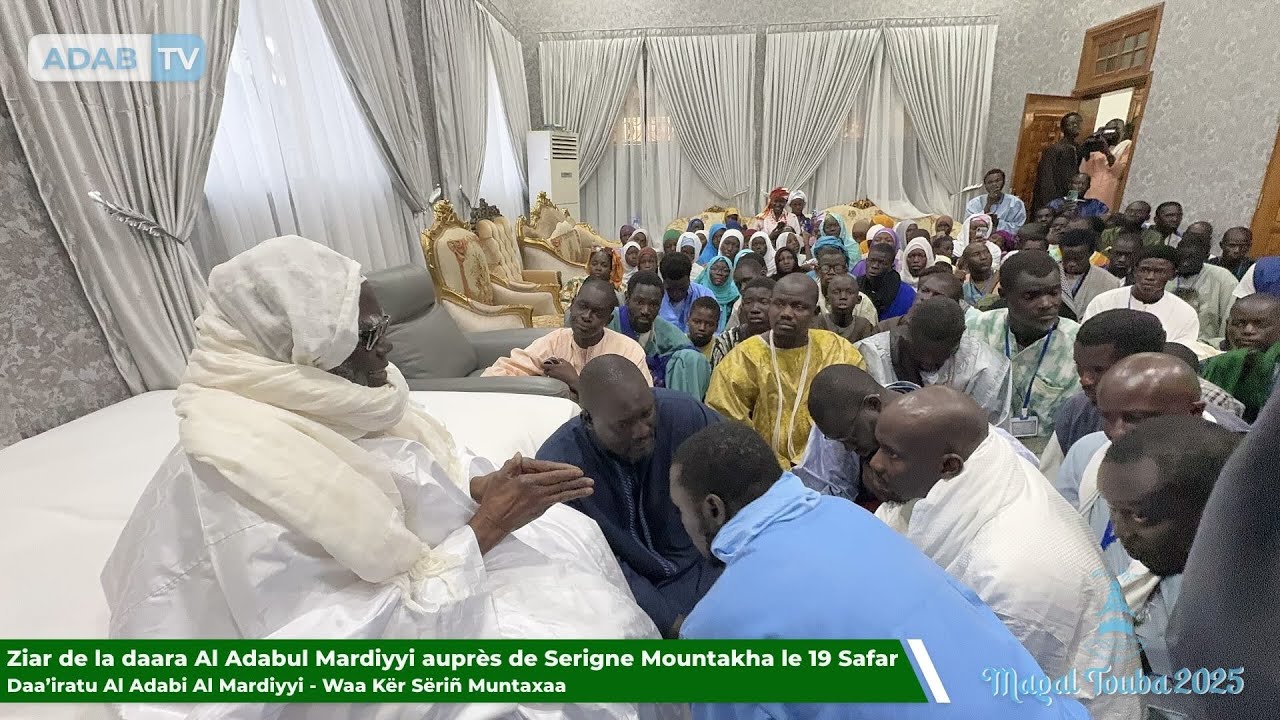 Ziar Daara Al Adaboul Mardiyyi auprès de Serigne Mountakha au lendemain du Magal 19 Safar 2025