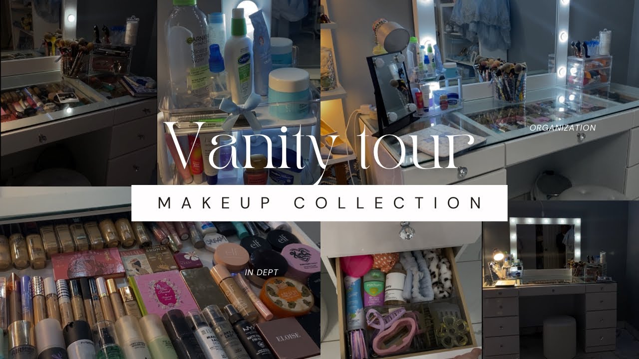 Updated vanity tour!!! || in depth makeup collection as a 18 yr old makeup 