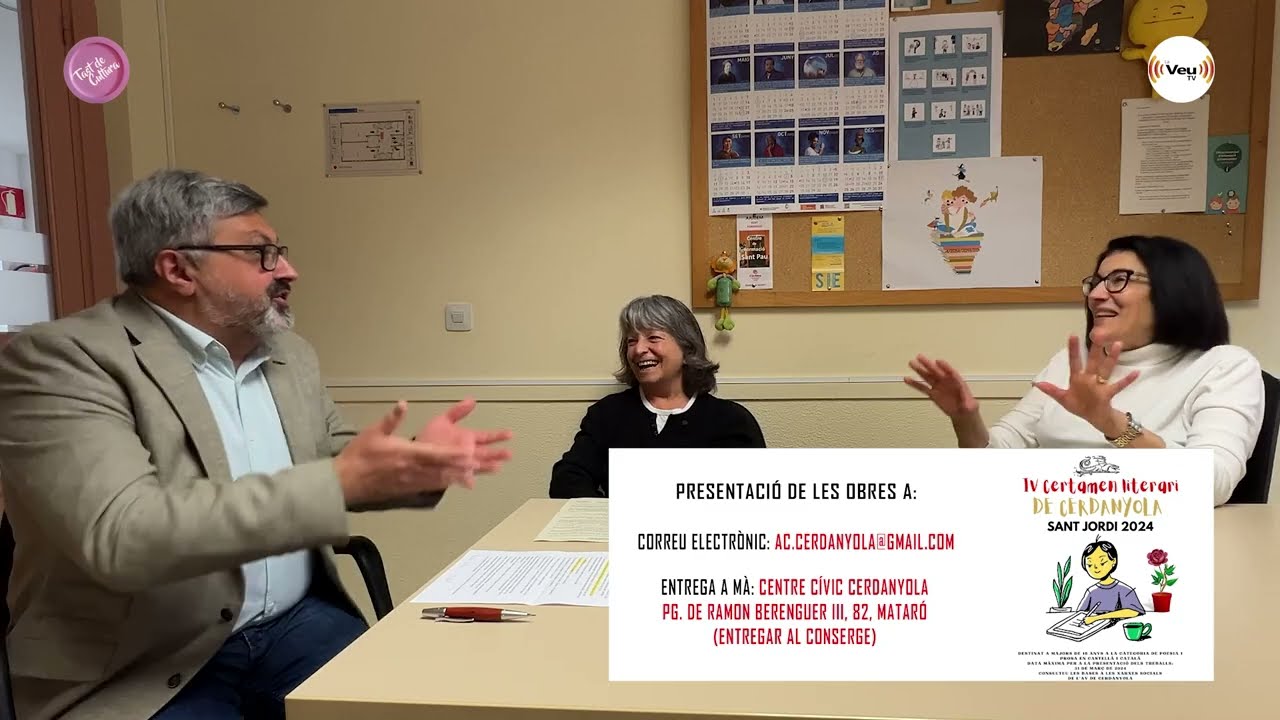 Tast de Cultura amb el Certamen Literari de Cerdanyola Sant Jordi 2024