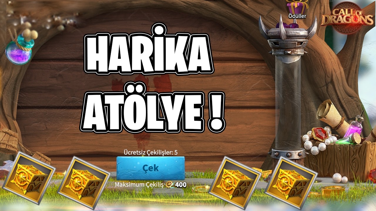 HARİKA ATÖLYE ETKİNLİĞİ ! BU ETKİNLİK CEVHERLERI BİTRECEK ! - Call of Dragons