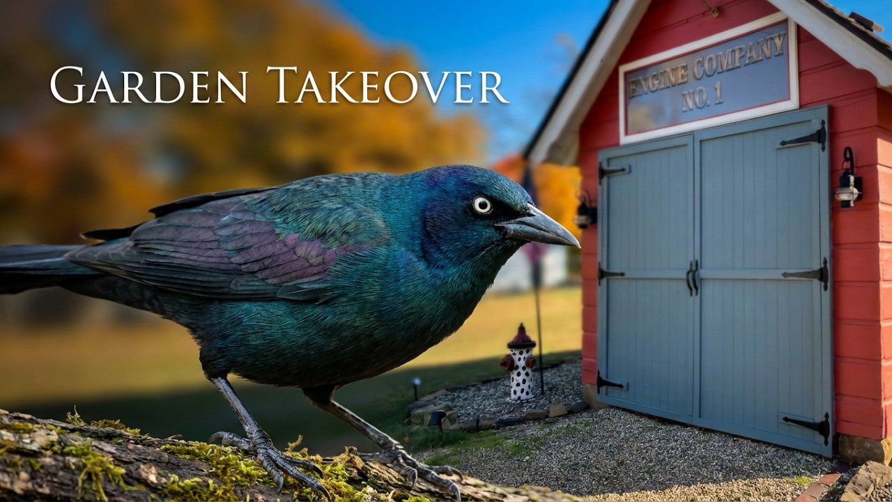 The Day the Grackles Took Over the Bird Garden! (5 Minutes of Chaos)