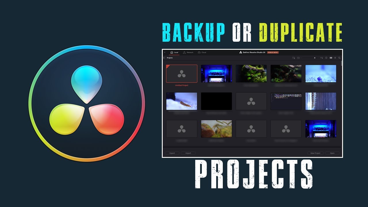 How to Backup or Duplicate your Davinci Resolve Projects