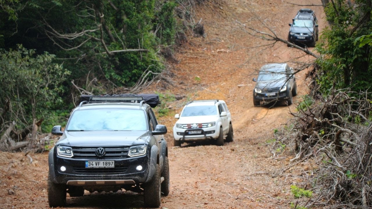 Vw Amarok 2.0 BITDI vs L200 vs Jeep Cherokee 4.7 V8  OFF ROAD @TURKIYE ||