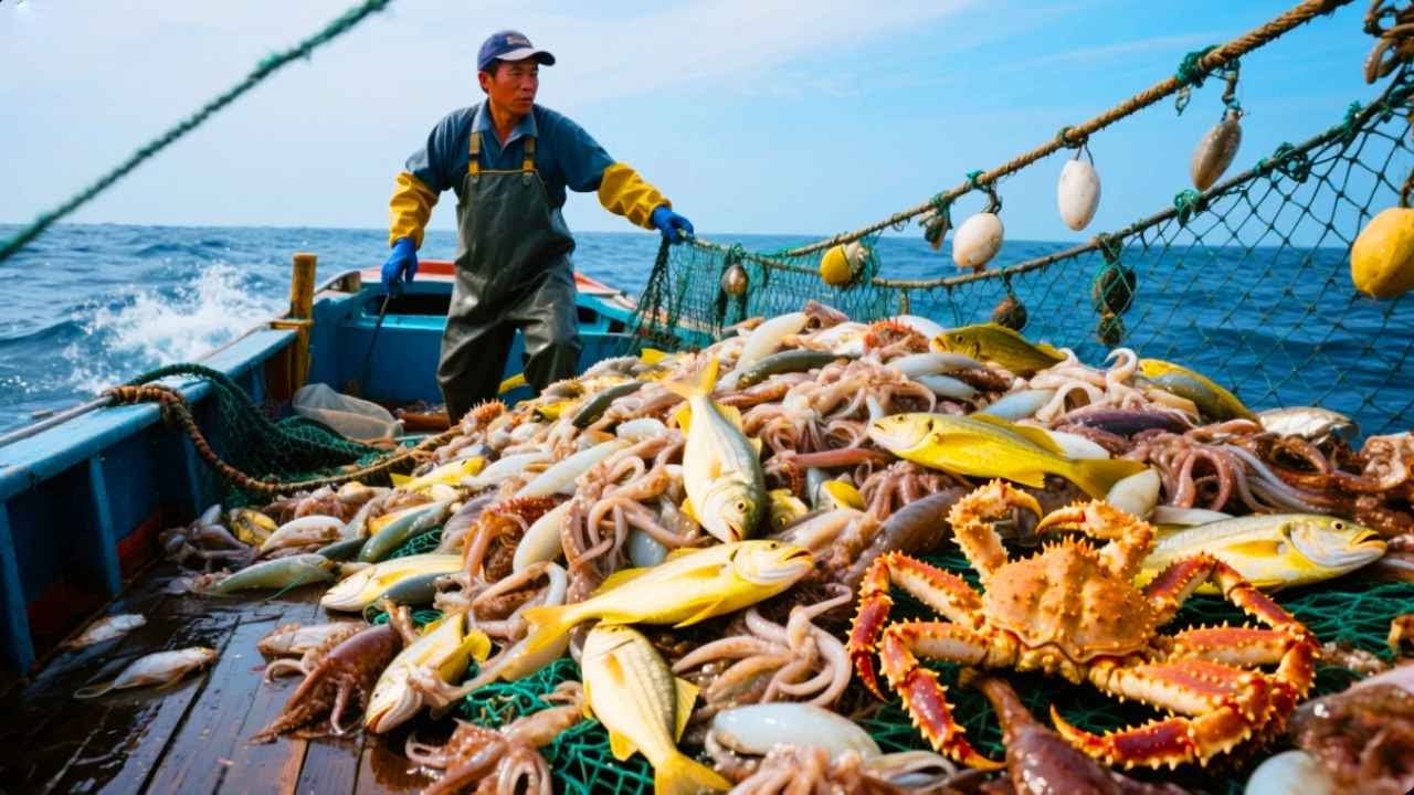 阿杰凌晨出海赶早潮，起400枚钩没几条鱼，但最后几筐狂拉到爆！【岛民阿杰】