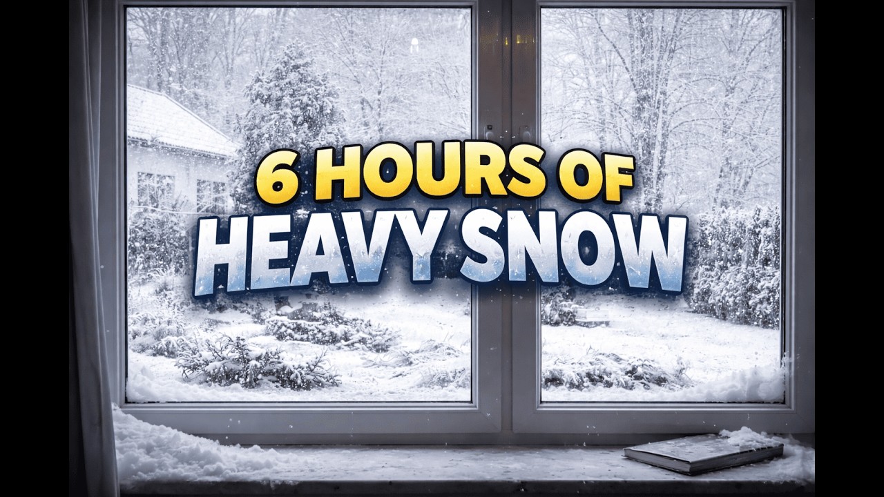 Cozy Winter Room Ambience ❄️ 6 Hours of Gentle Snowfall for Deep Sleep & Focus