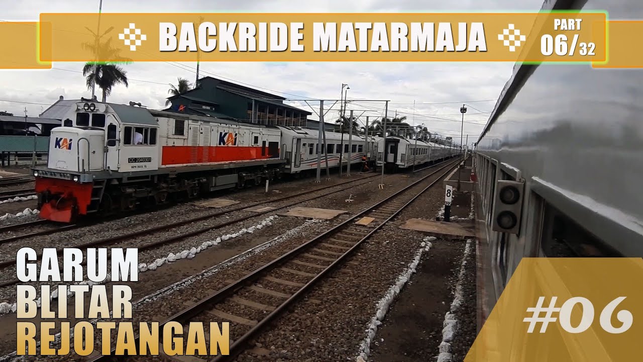 #1267 Backride View 🛤 | 🚂MATARMAJA train (part 6/32) : Garum - Blitar - Rejotangan