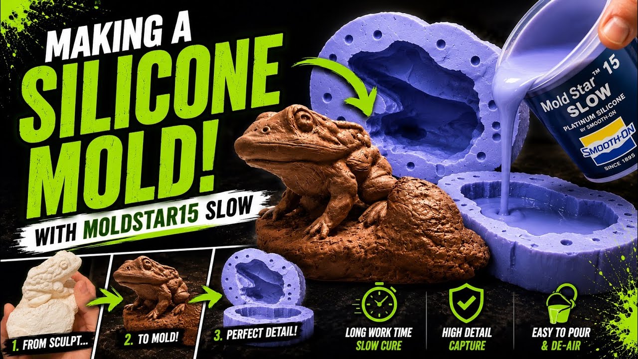 Frog Crafts Mold making & casting, How to pour a silicone mold easily!