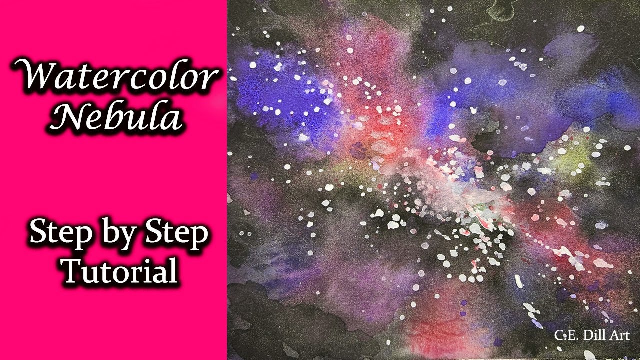 Easy Watercolor Tutorial 🎨 Nebula Beginner Friendly Step by Step
