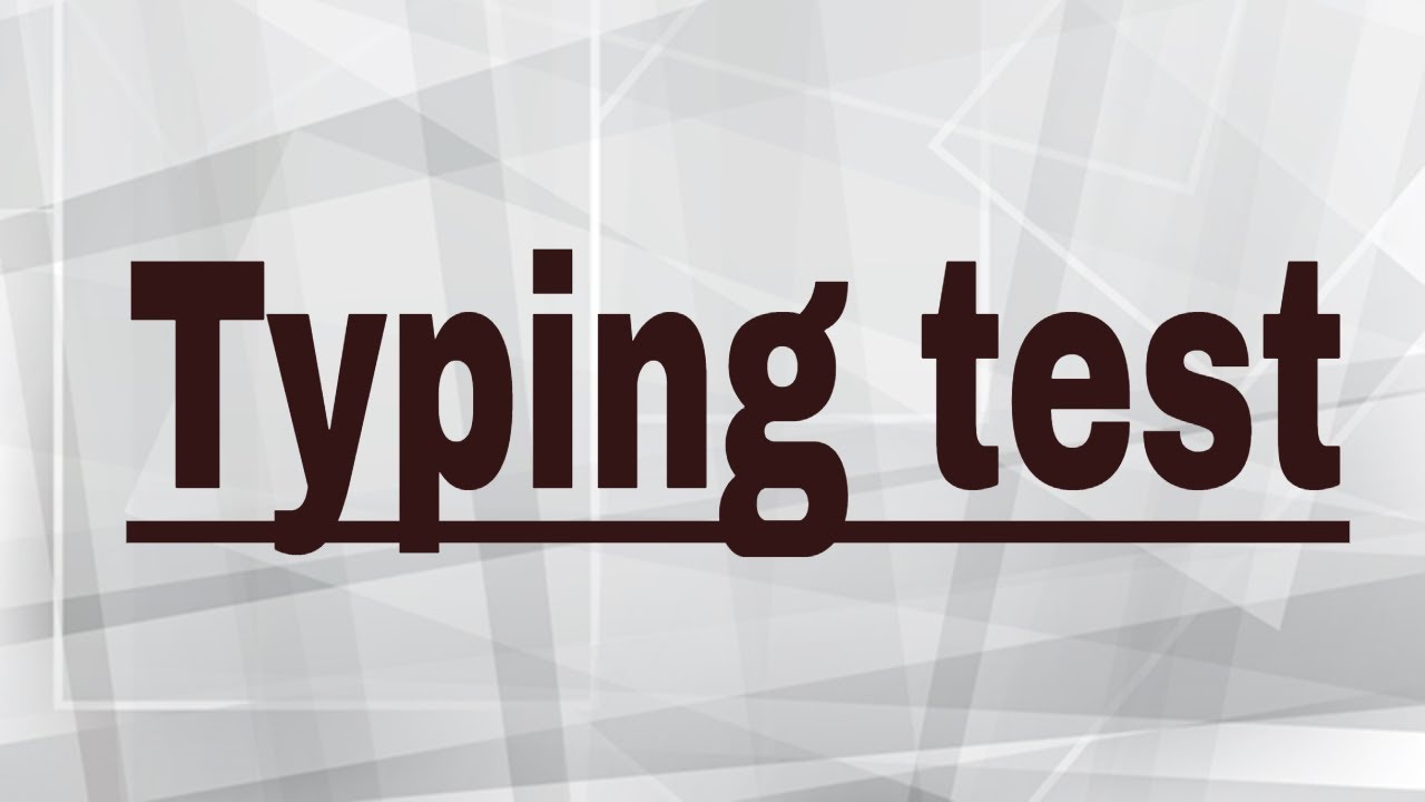 typing test