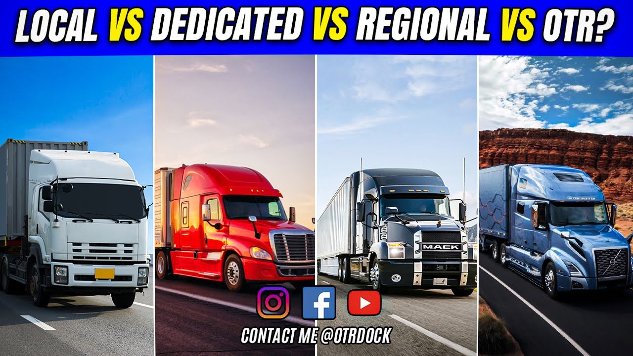 Local vs Dedicated vs Regional vs Longhaul (OTR): THE PROS AND CONS‼️ #trucking #cdl #otr
