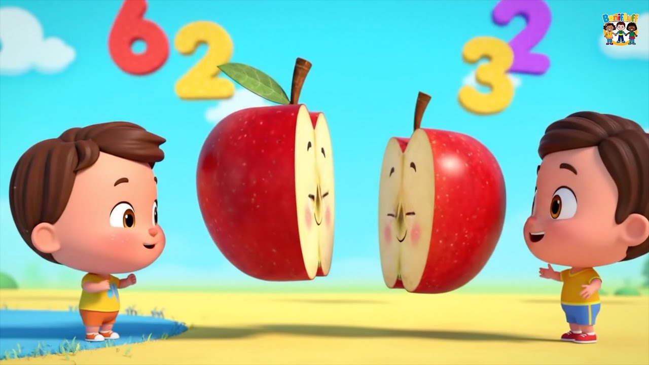 🔢🍎 Sayı Saymayı &Ouml;ğreniyorum &Ccedil;ocuk Eğlencesi! Bir Elmanın Yarısı! 😄