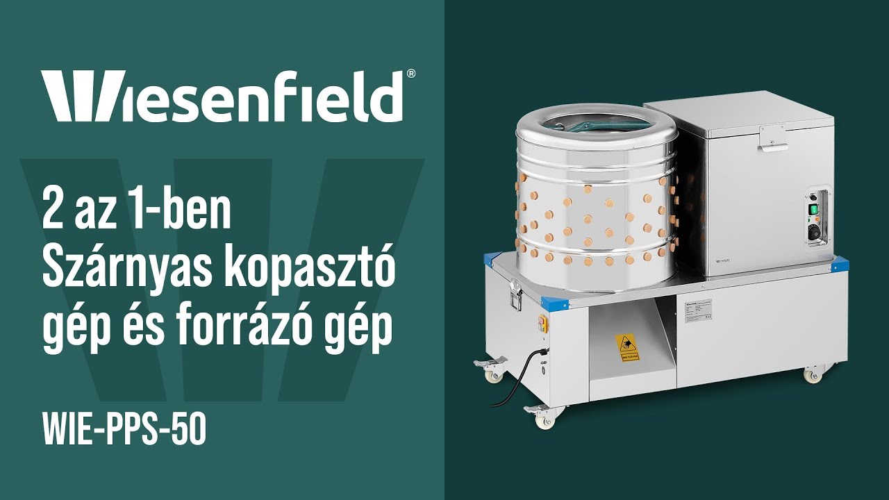 2 az 1-ben Szárnyas kopasztó gép és forrázó gép WIE-PPS-50 | Wiesenfield | A termék bemutatása
