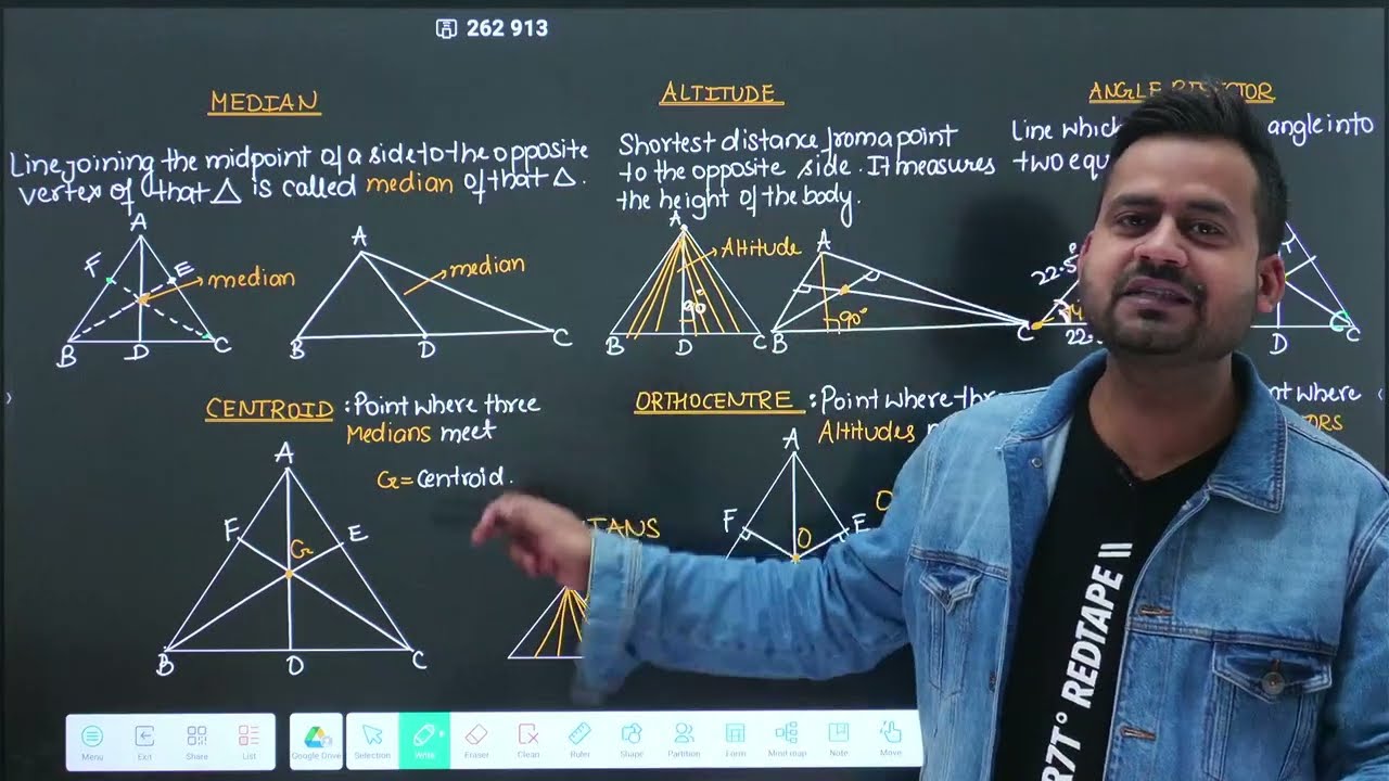 Lec-01 Centres of TRIANGLE  II Centroid, Orthocentre,Incentre,Circumcentre