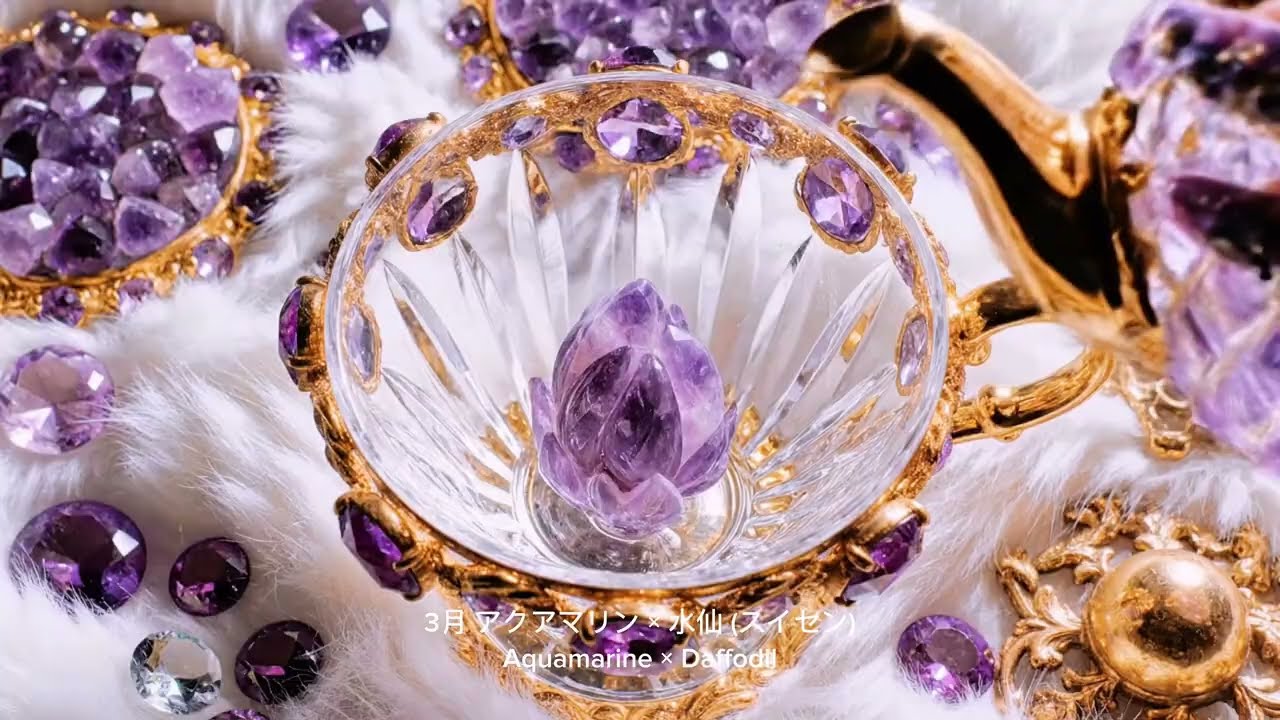 【AI ASMR】究極の没入感✨ 誕生石フラワーティー総集編 💎 (Birthstone Flower Tea Compilation)