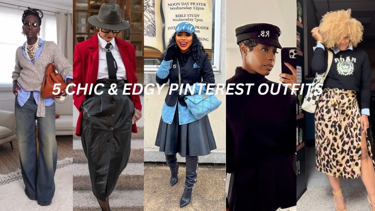 RECREATING 5 CHIC & EDGY PINTEREST OUTFITS | SHOP MY CLOSET | STYLE INSPO