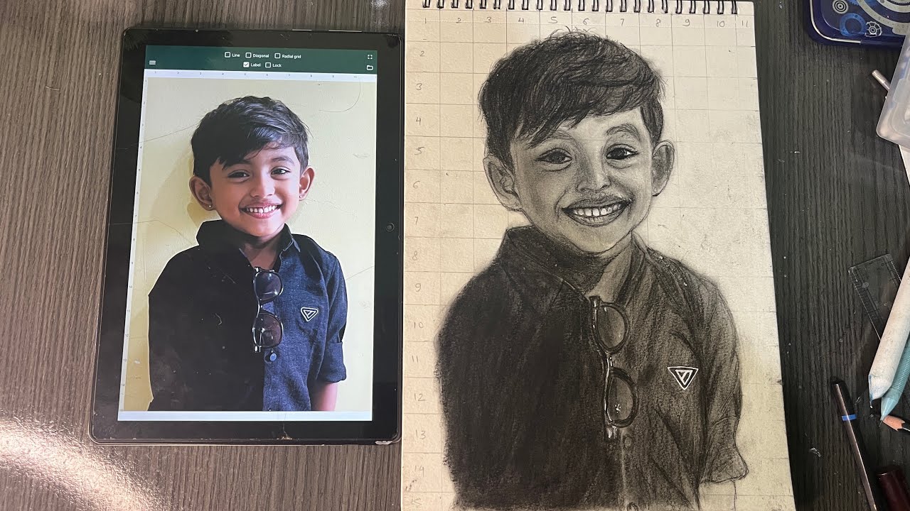 My son portrait 🥰#viralvideo #youtubevideo #art #viral #youtube #subscribe #supportme #artist 
