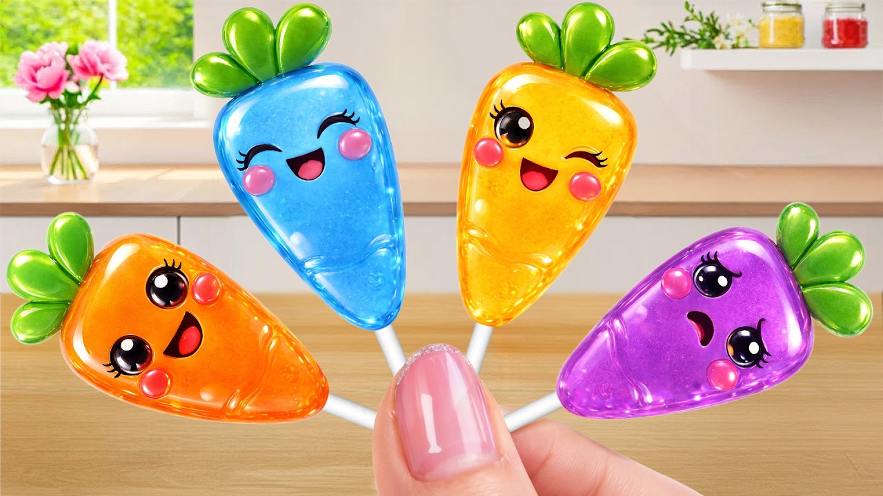 🐰Adorable Mini Rainbow Fruit Jelly🥕How To Make Miniature Rabbit & Carrot Jelly Dessert