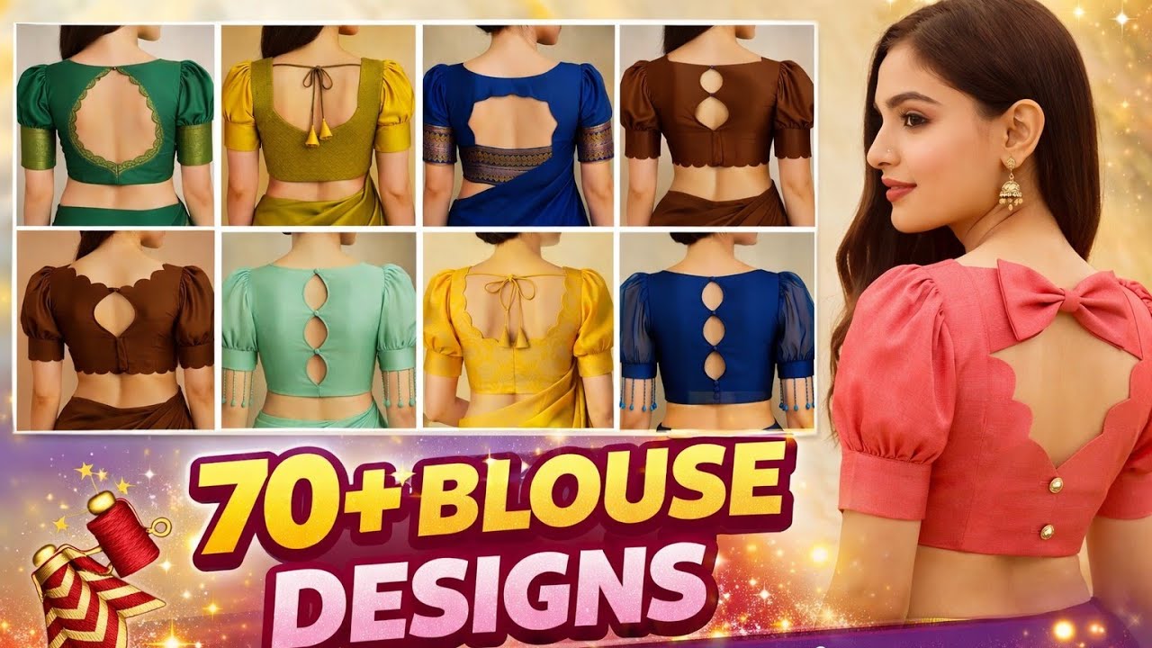 💯 Unique & Trending Blouse Back Design🔥| New Collection 2026 | डिज़ाइनर ब्लाउज बैक डिज़ाइन – नया लुक