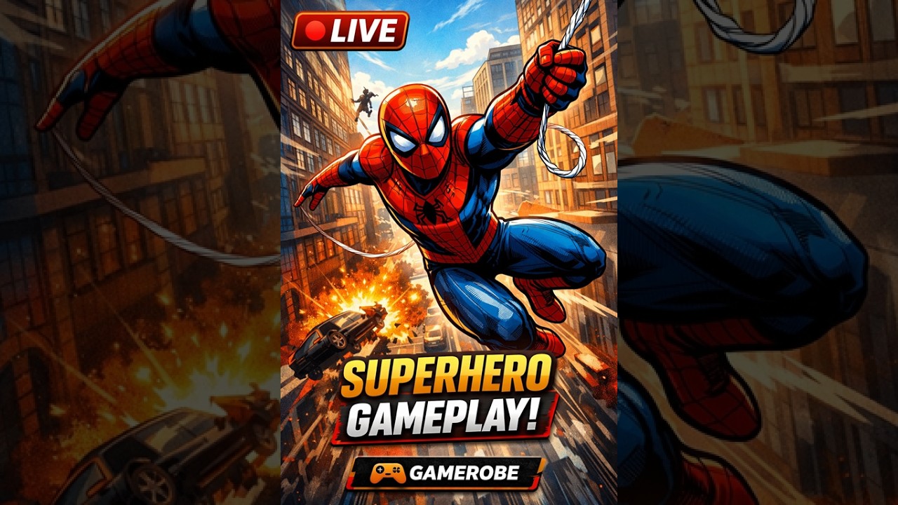 2️⃣ Spider-Man 2 Short Live Stream 🔴 | Web Swinging Action | Gamerobe