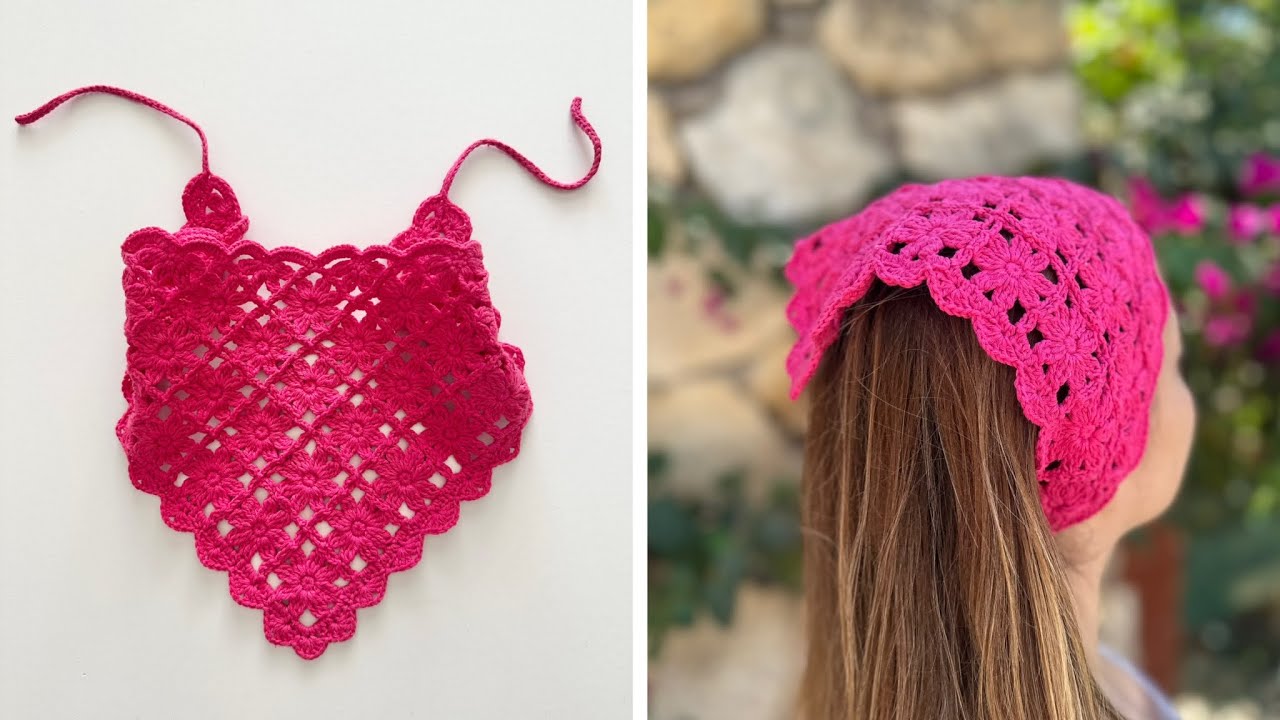 Tığ İşi Örgü Bandana Yapımı