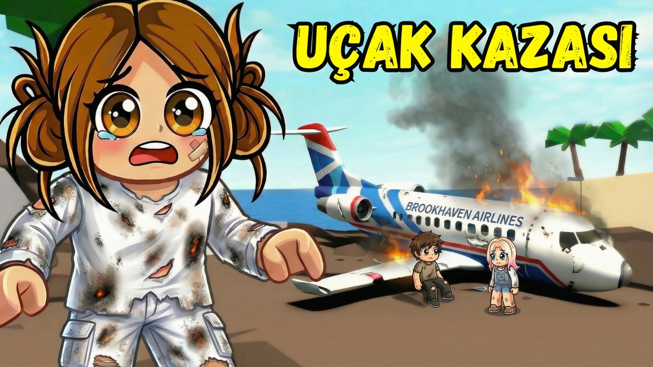 Uçak Kazası✈️ Issız Adada Kaldık 😱 Roblox Brookhaven🏡RP