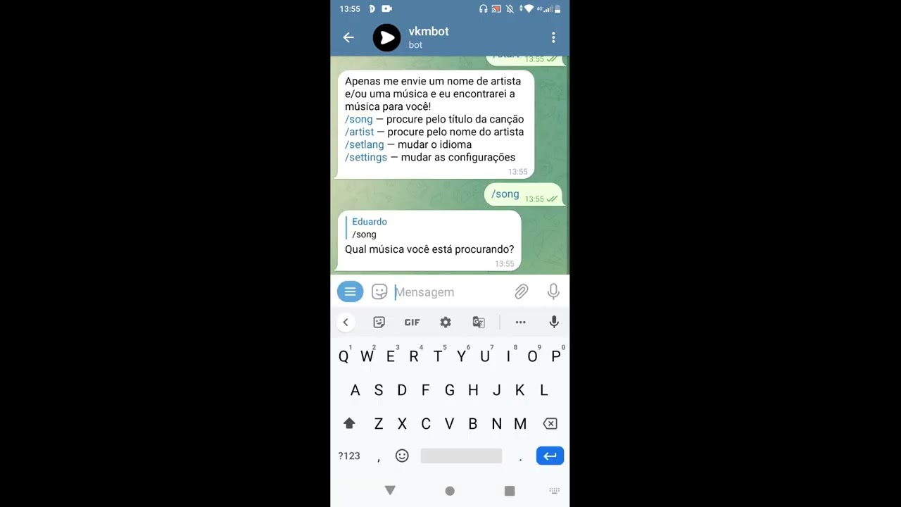 Como baixar m&uacute;sica do YouTube pelo Telegram