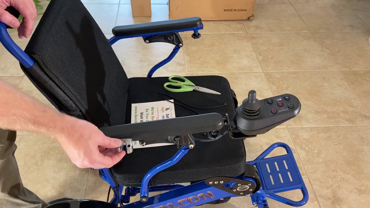 Attaching The Cane Holder To The Falcon Power Reclinable Wheelchair
