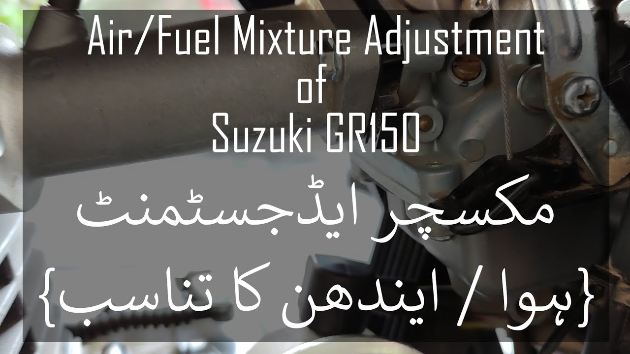 Air Fuel Mixture Adjustment (Suzuki GR150)