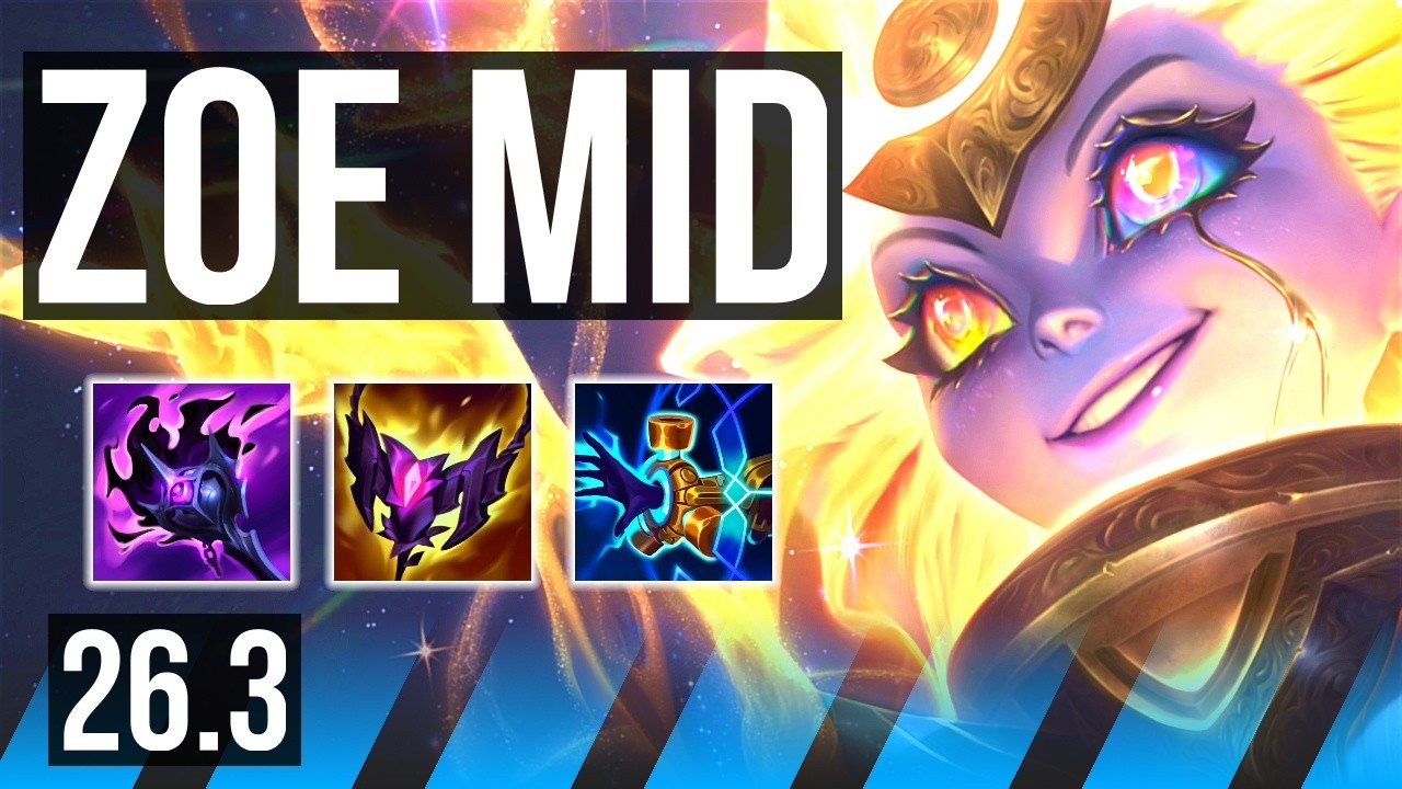 ZOE vs SYLAS (MID) | Good KDA: 8/1/13 | KR Grandmaster | 26.3