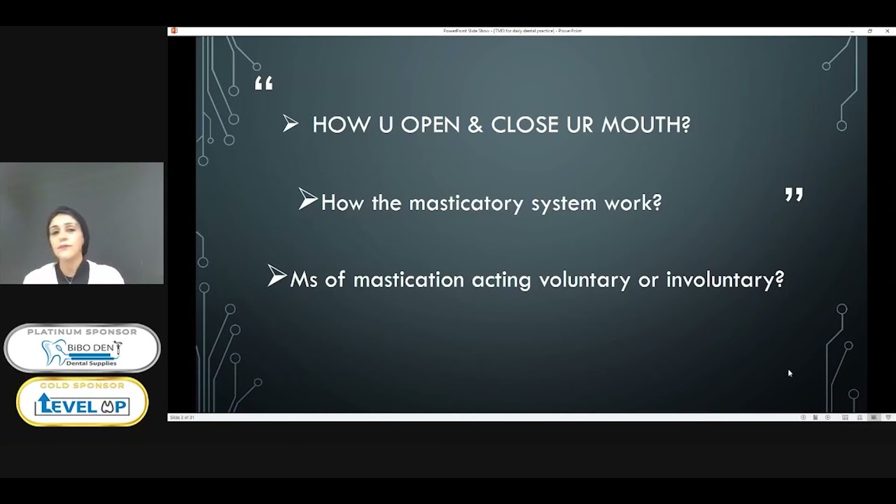 TMJ شرح Temporomandibular joint 
Dr Fatma mohamed