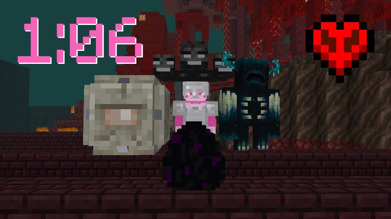 minecraft all bosses hardcore in an hour (WR)
