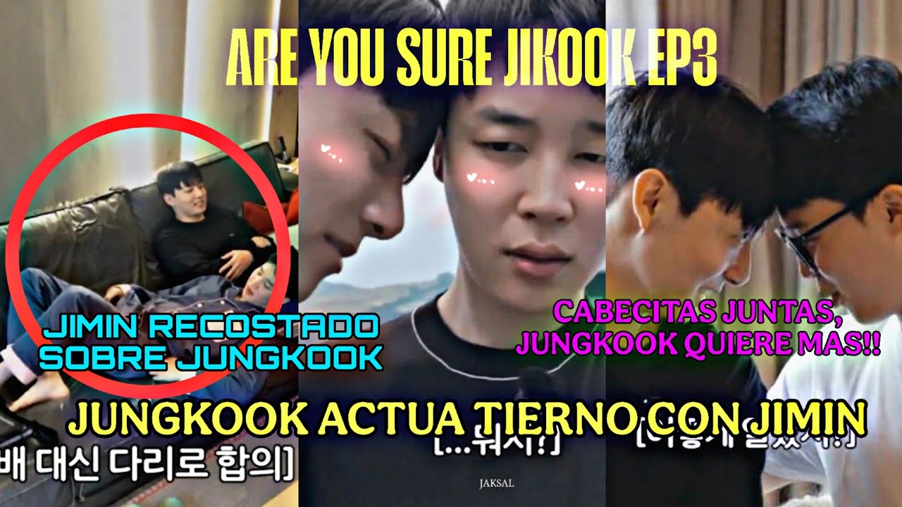 JIKOOK-JUNGKOOK ACTUA TIERNO CON JIMIN🥹JIMIN SE RECUESTA EN JUNGKOOK❤️CASI BESO💋?