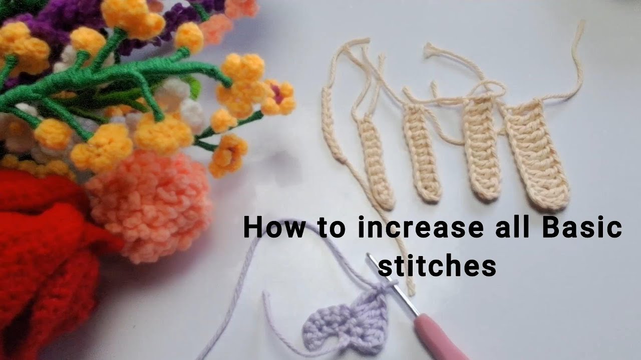 How to increase all Crochet basic stitches for Beginners/ in kannada
