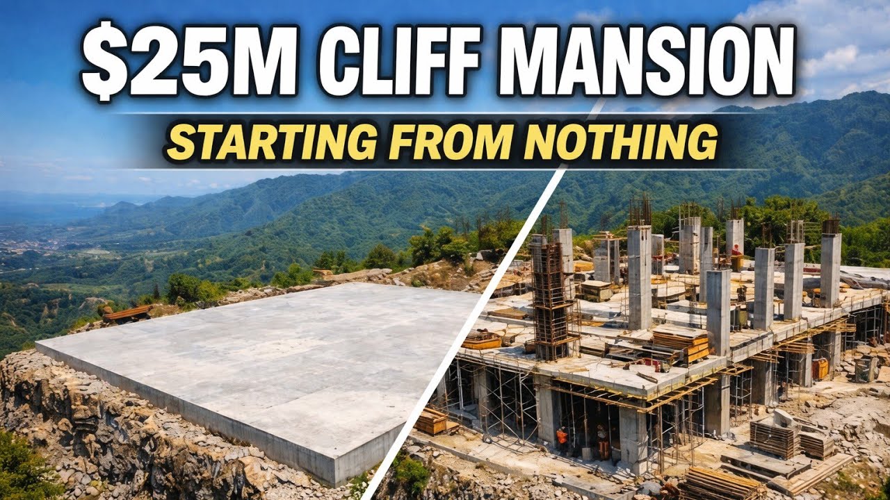 From Bare Cliff to $25M Dream Home | Episode 1 (0%–20% Construction)