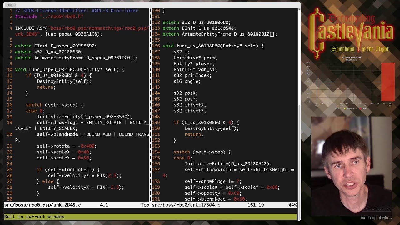 Decompiling Castlevania: Symphony of the Night - 2026.03.06