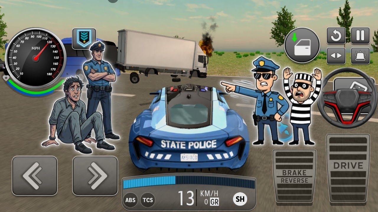Real Cop Cars Driving Simulator | Android Gameplay Police Car Chase Simulator 2026 | Extreme Driving