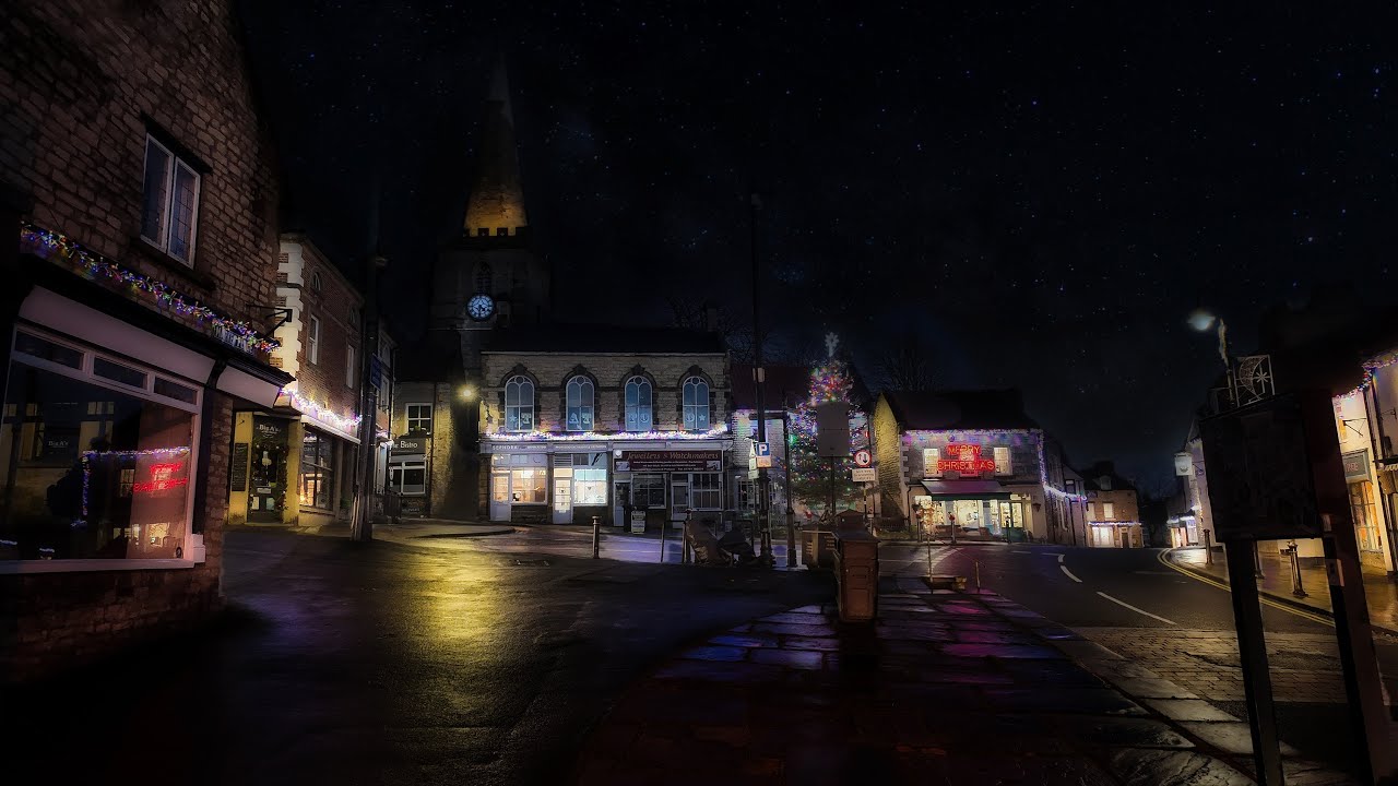 November 25 and its festive lights Pickering is a small market town in North Yorkshire, England.