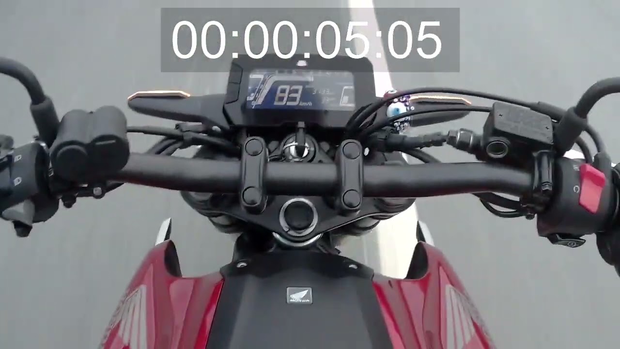 2018 Honda cb250r 0-100 km/h