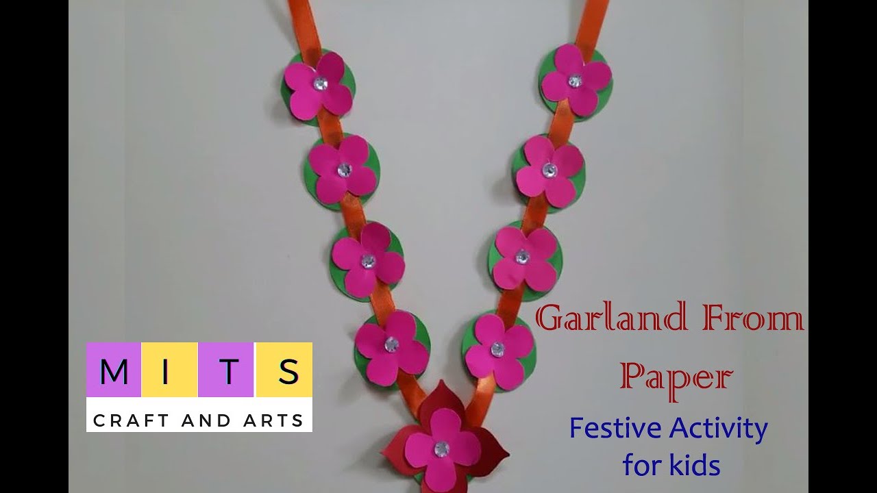 Eco-friendly Garland from Paper - कागदी माळ (हार) (MitsCraftandArts)