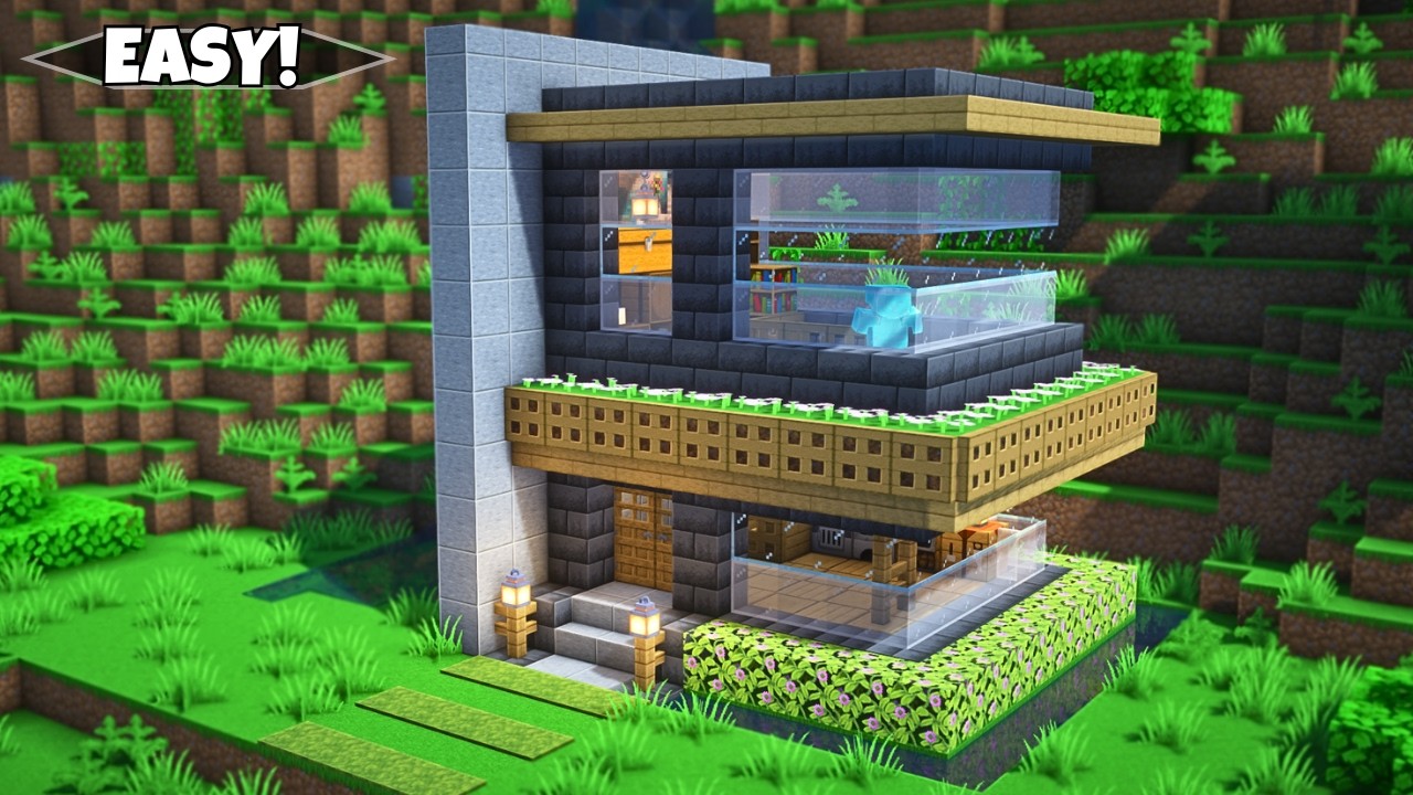 Minecraft: How to Build a Deepslate House | Starter House (Tutorial)🏡40