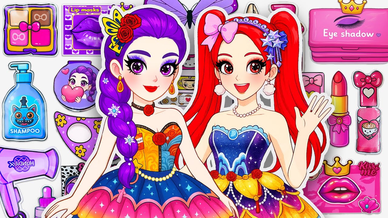 🎀Paper DIY🎀 KPOP DEMON HUNTERS Girls Turn Into Ballerinas 🩰 RUMI, Mira Makeup 💄| Hana Paper